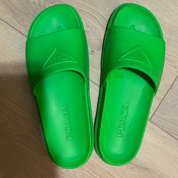 Prada Rubber Logo Slide Sandals (Women) - Picture 9 of 9